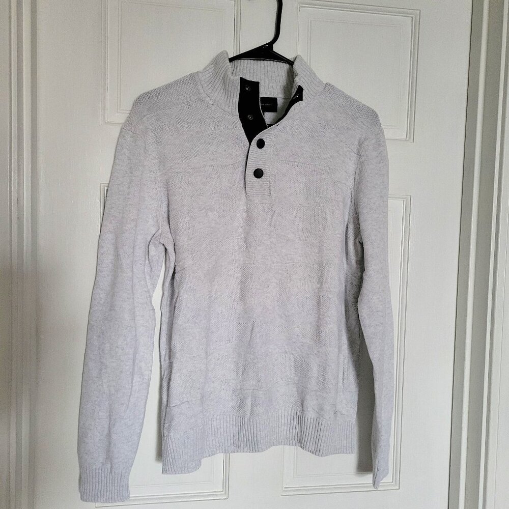INC International Concepts Men's 1/4 Button Up Sweater